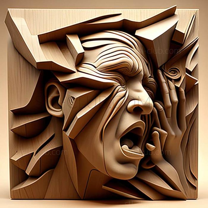 3D мадэль Жюль Пашин Американский художник (STL)
